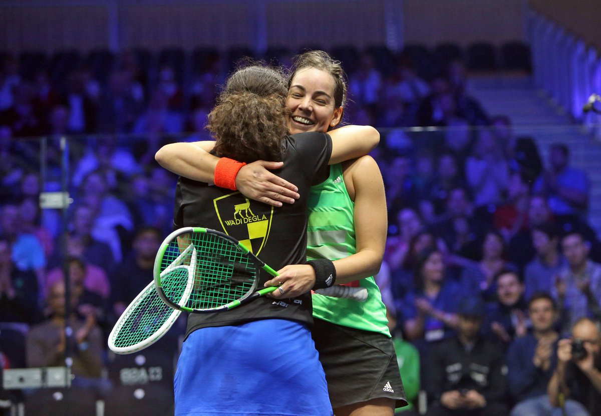 BritOpenSquash's tweet photo. End of an era...
@NicolDavid, @ljmassaro & @JennyDuncalf called time on their incredible careers on an emotional day at the @BritOpenSquash π’
Full story β‘οΈ https://t.co/unR3WeMivH
#WhereLegendsAreMade #BritOpen19 https://t.co/IQqj0SzAKM