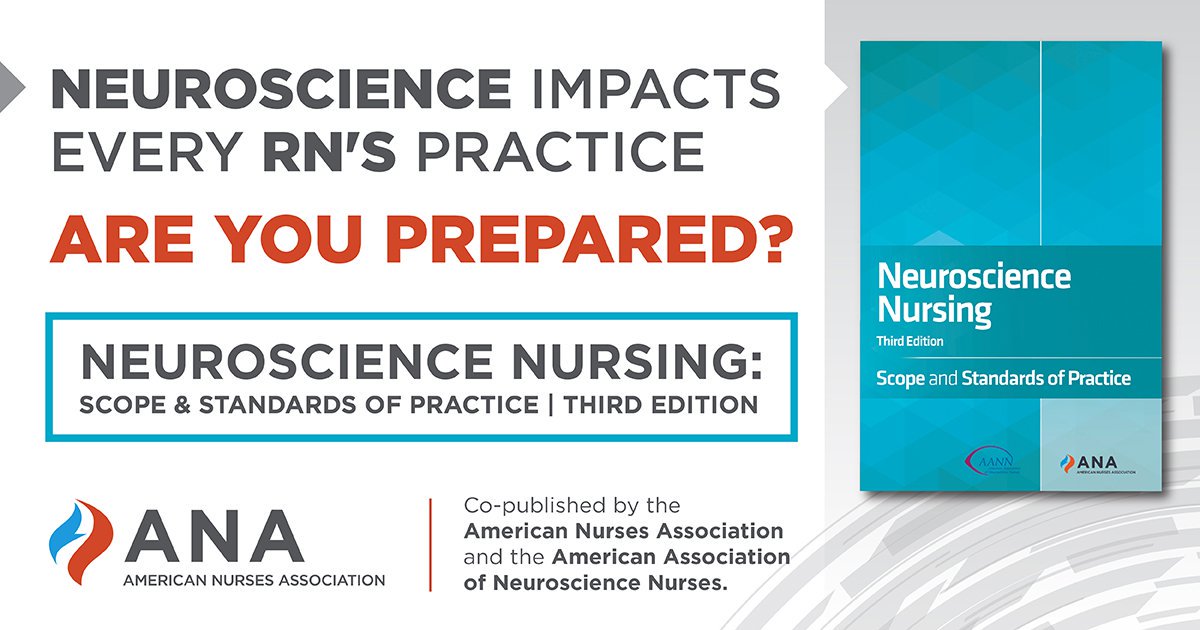 Sharpen your expertise or start your journey into neuroscience nursing. Order your copy of the freshly updated Neuroscience Nursing: Scope & Standards of Practice, 3rd Edition today. hubs.ly/H0hZJtY0