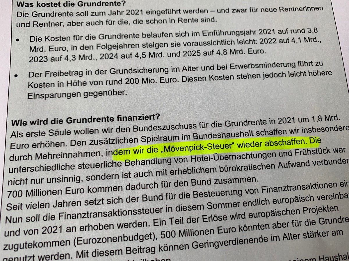 Das ist die letzte Patrone der SPD. Wenige Tage vor  Europawahl sucht Arbeitsminister Heil den großen Rentenstreit und stellt nach Info der <a href="/welt/">WELT</a> diesen nicht geeinten Gesetzesentwurf heute noch vor. Zur Finanzierung wurde tatsächlich die alte "Mövenpick"-Steuer ausgegraben 😀