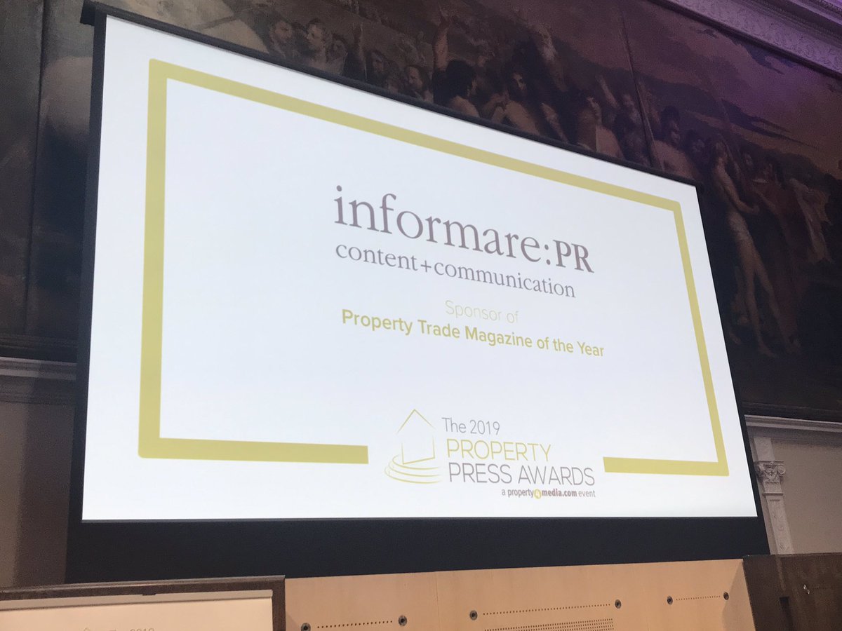 Informare_UK's tweet photo. It is #PropertyPressAwards time! We are sponsoring the category: Property trade magazine journalist of the year.
Good luck to all the finalists!

@PropPressAwards @Prop4MediaUK #press #journalists #trade #magazine https://t.co/CFlbWYef66