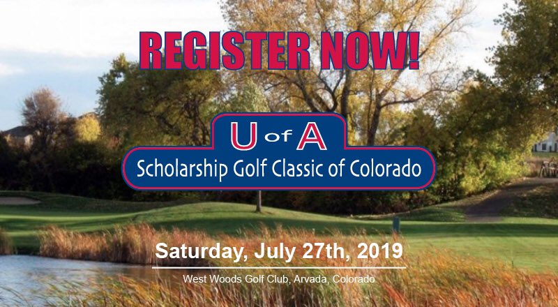 Registration is open for the 12th Annual @UofA Scholarship Golf Classic at West Woods Golf Club. Come out and enjoy a day of golf with fellow Wildcats, there will be raffles, silent auctions, and tons of Wildcat swag! All proceeds go to the ColoradoCats scholarship fund #BearDown