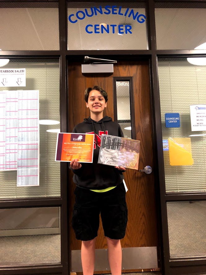 MNMS_Counseling's tweet photo. Huge congrats to 8th grade student Addy Ebke! Addy recently won 1st place in the @kimfoundation Hope and Healing through Creativity's Art Category! The contest helps bring awareness to Mental Health Awareness Month! We are so proud of Addy! @MillardPS @singwerson @NMS_Mustangs https://t.co/rXgwmAwlpe