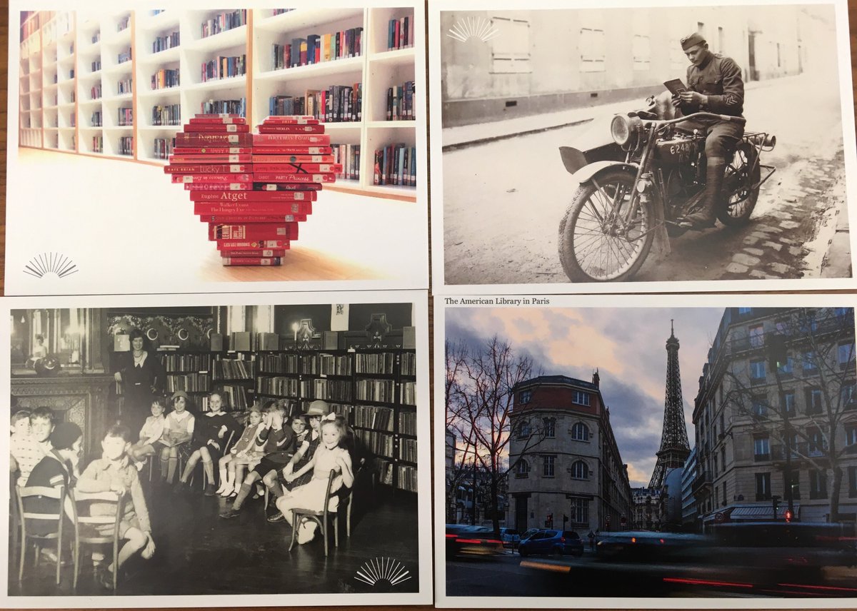 amerlibparis's tweet image. Fact 98: The Library sells postcards made from pictures from our archives and pictures we have taken for social media! 
#postcards #fromthelibrary #HappyBirthday #ALP99years #99facts