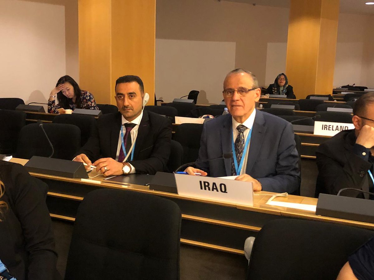 وزير الصحة والبيئة يتراس وفد العراق المشارك في اجتماع الدورة (72) لجمعية الصحة العالمية في العاصمة السويسرية جنيف