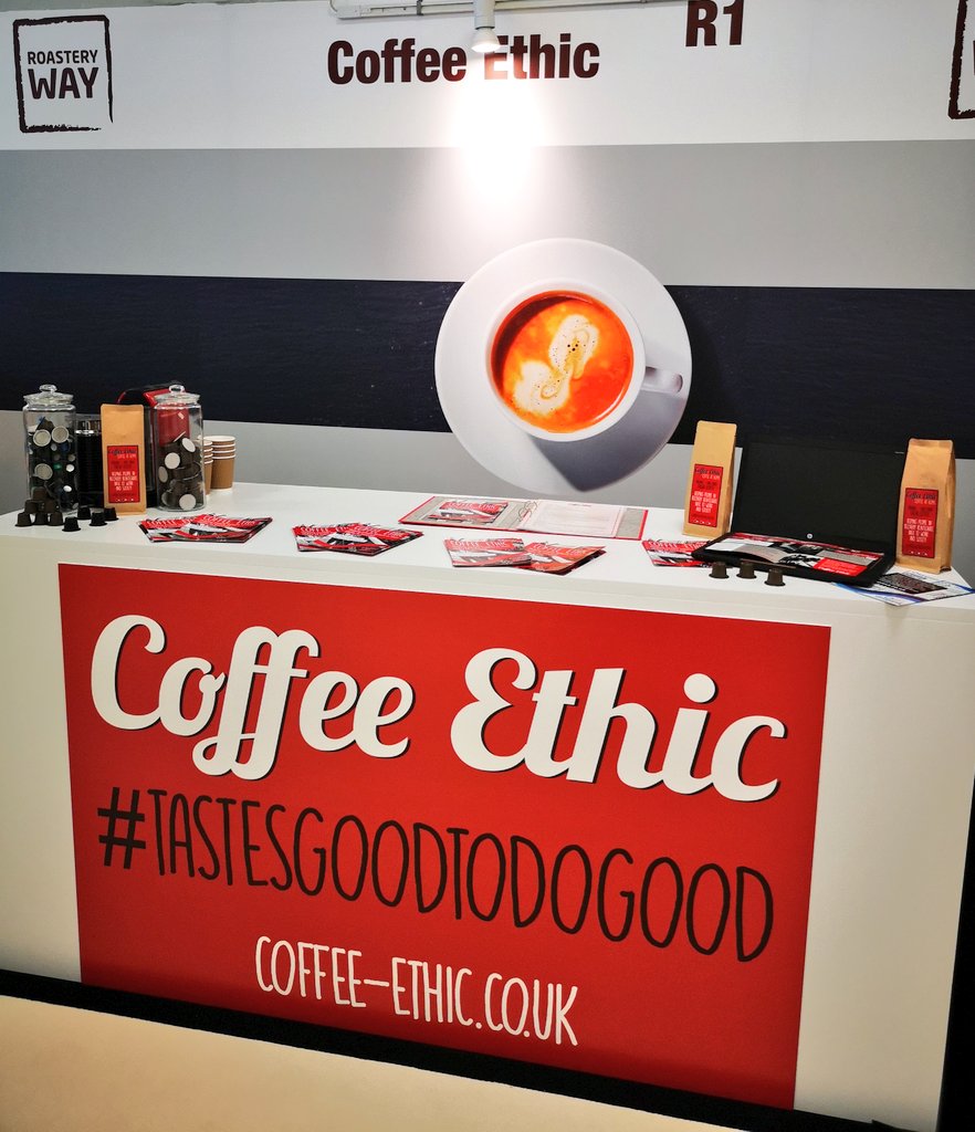 CoffeeEthic's tweet photo. Thank you to everyone who stopped by to chat with us today at the @Eurocoffee_expo Looking forward to day 2 tomorrow! #beveragebusiness #newfriends #partnerships #coffeeworld #coffeelovers #workingtogether #socialenterprise #charity #socialvalue #shopethical https://t.co/qgwkSlg9Nz