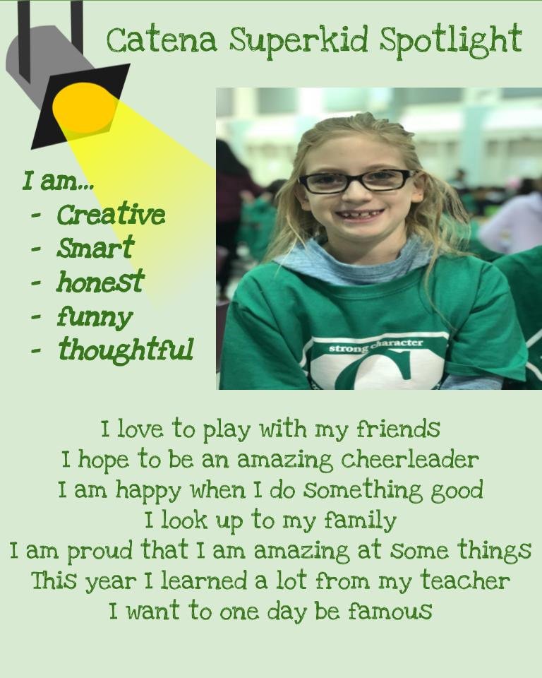 SchoolLawSavvy's tweet photo. @CatenaColts #SuperKid Spotlight- Today I am highlighting a 3rd grader who is strong, independent, and a true role model. She may be quiet, but she is powerful! Everything she shares &amp; does is well-thought-out &amp; high-quality! I am so proud! @tammy_baum @WeLove3rdGrade https://t.co/WVmsEe7qUQ