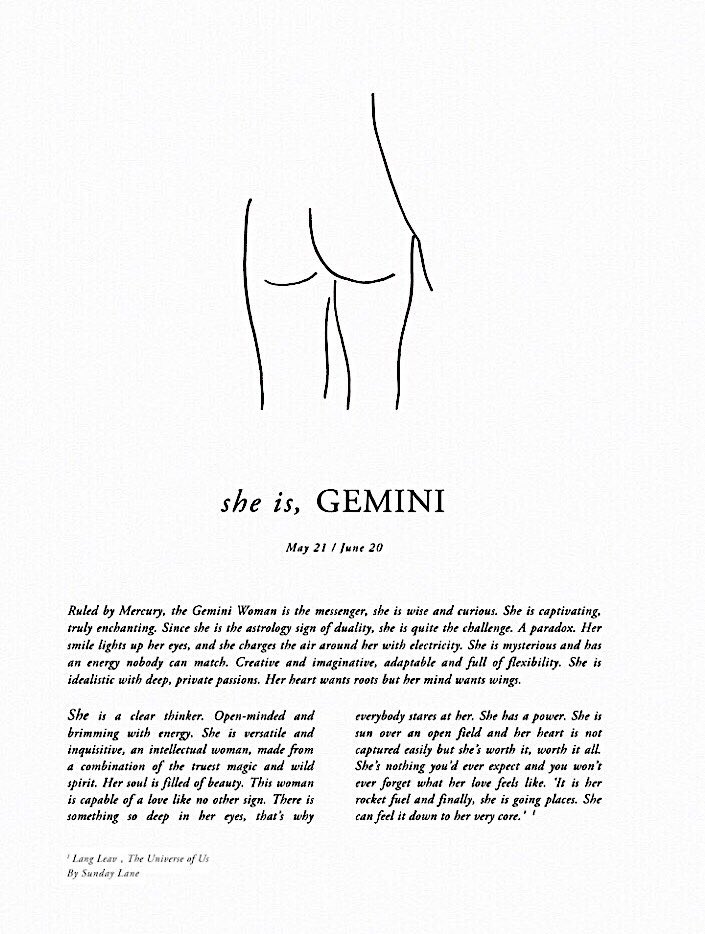 #Gemini get a bad rep, and I think the other signs are just intimidated by her wild spirit and open heart. A combination we all should strive for!✨#GeminiSeason