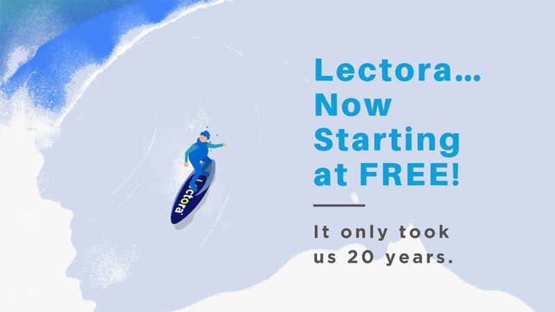 Lectora's tweet photo. #Lectora is now free. We're serious. https://t.co/XJKj7d35Jj https://t.co/OoeNEVQ8OX