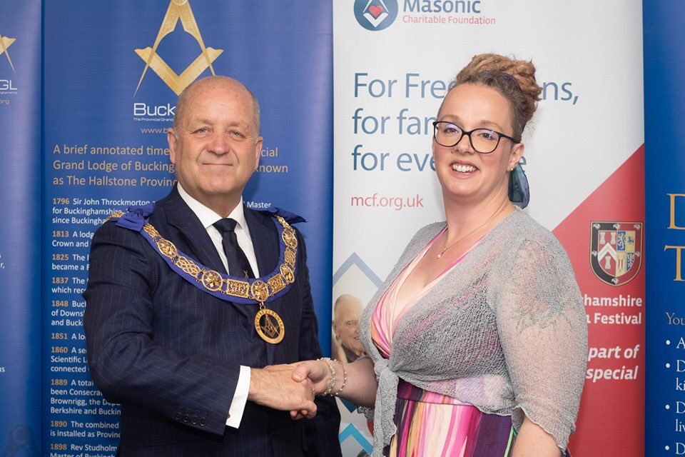 Kelly Israel of Grandmentors MK Volunteering Matters attended the Bucks Cheque Presentation event in Aylesbury.
Kelly said " It was a truly humbling inspirational afternoon with members of Buckinghamshire Grand Lodge. There were so many amazing stories from some incredible people
