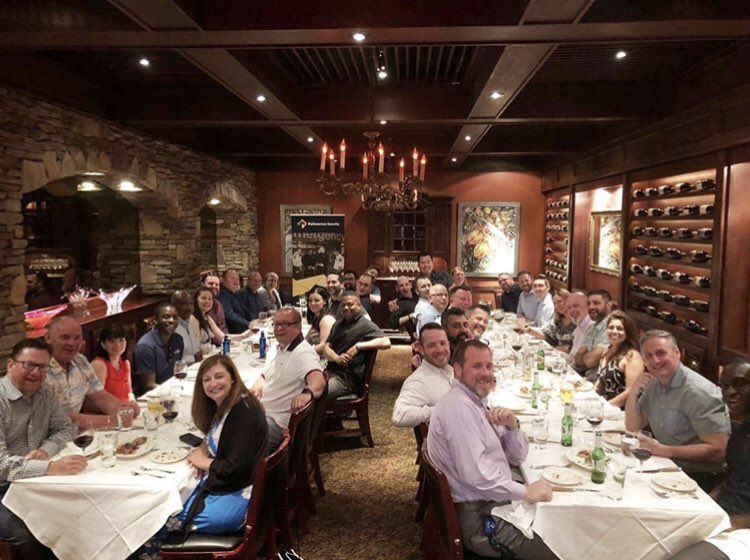PaladinRobin's tweet photo. Last night’s dinner hosted by @PaladinSecurity @PalAmericanSec ! Thanks to our #paladinfamily and our clients for making this a memorable evening! #iahssACE2019 https://t.co/RsKbakdKkf