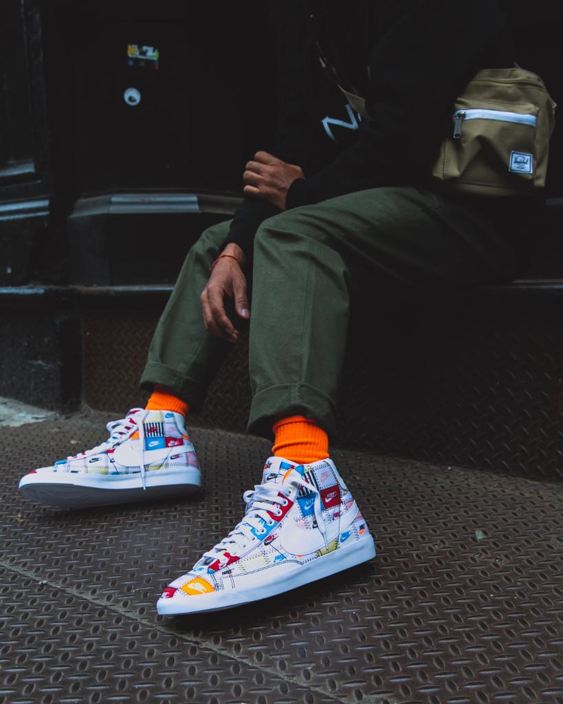 nike blazer high patchwork