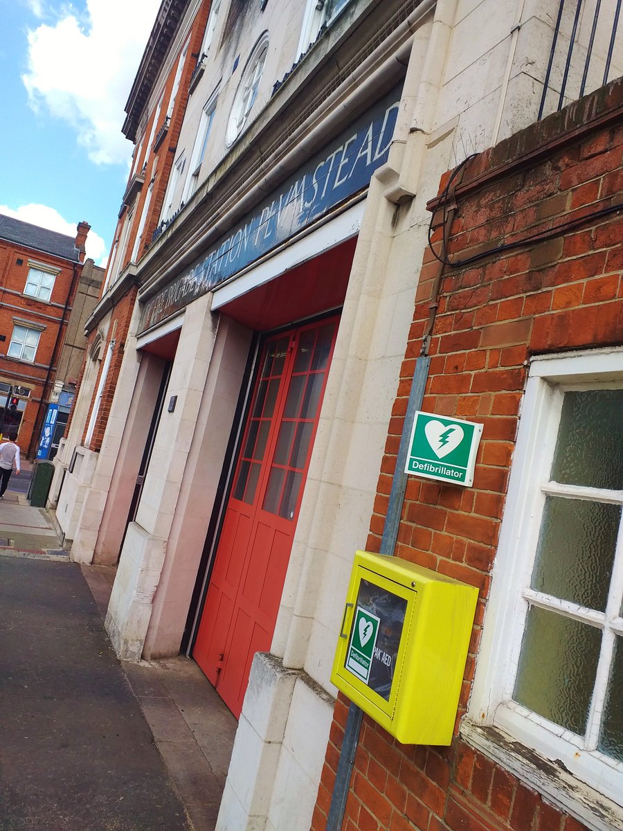mcdfirstaid's tweet photo. Perfect weather today for a #defibhunt this one is outside @lfbgreenwich #Plumstead Fire Station. Do you know where your nearest public access #defib is? If you find one take a photo and add the #defibhunt hashtag. #defibrillator #AED #Greenwichhour https://t.co/uJrfyJOnK5