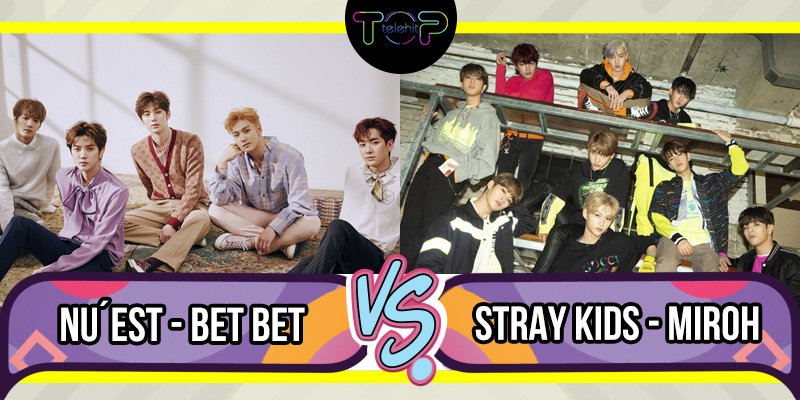 telehit_musica's tweet photo. Tú los has pedido con locura, así que llegó la hora de que votes por tus preferidos. Arma la playlist de #TopTelehit y decide: @NUESTNEWS VS @Stray_Kids. 🙀👉 https://t.co/ipdfeXZZuH