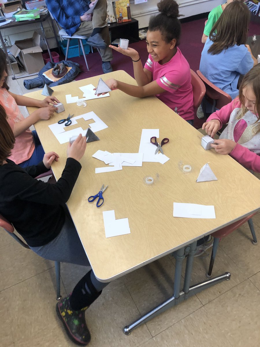 MrjVolpe's tweet photo. Thank you @Cornell Professor Robert Strichartz for coming in and helping us better understand Polyhedral / Platonic solids. #4thgrade #math #mathisfun #platonicsolids #regularpolyhedra #MathDiscovery #handsonlearning https://t.co/Mst4FgHdd5