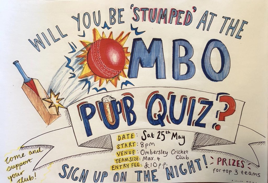 OmboCC's tweet photo. Quiz night at the club this Saturday! All welcome @JuniorOmbersley #bley #quiznight https://t.co/uhyYBCcdKv