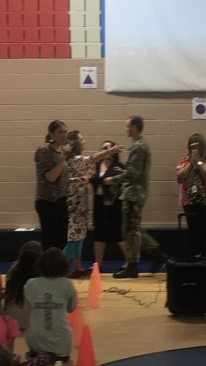 geniece_smith's tweet photo. Nebbie students gave lots of love to Mrs. Gielow! Great “flash mob dance” and “walk down memory lane” video ❤️ Special surprise from her son Hudson!
Happy Retirement! 
#ILoveRockwallisd #nebbienation https://t.co/76HuWqdm4e