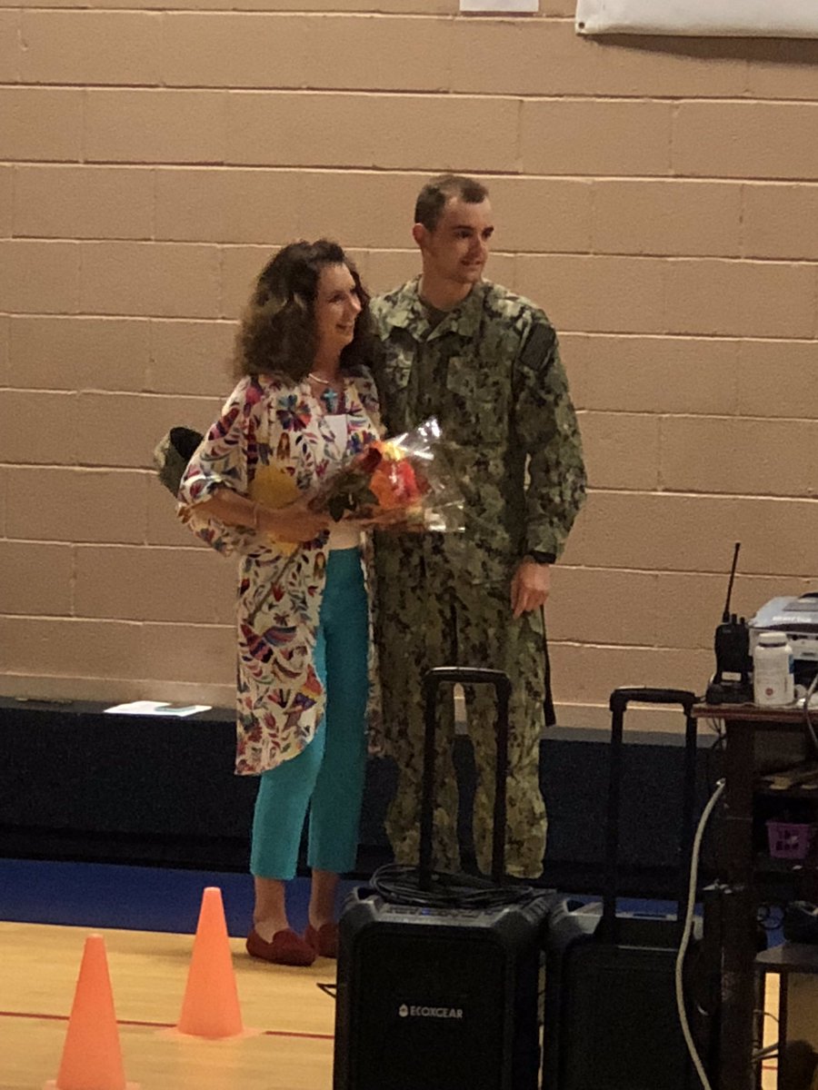 geniece_smith's tweet photo. Nebbie students gave lots of love to Mrs. Gielow! Great “flash mob dance” and “walk down memory lane” video ❤️ Special surprise from her son Hudson!
Happy Retirement! 
#ILoveRockwallisd #nebbienation https://t.co/76HuWqdm4e