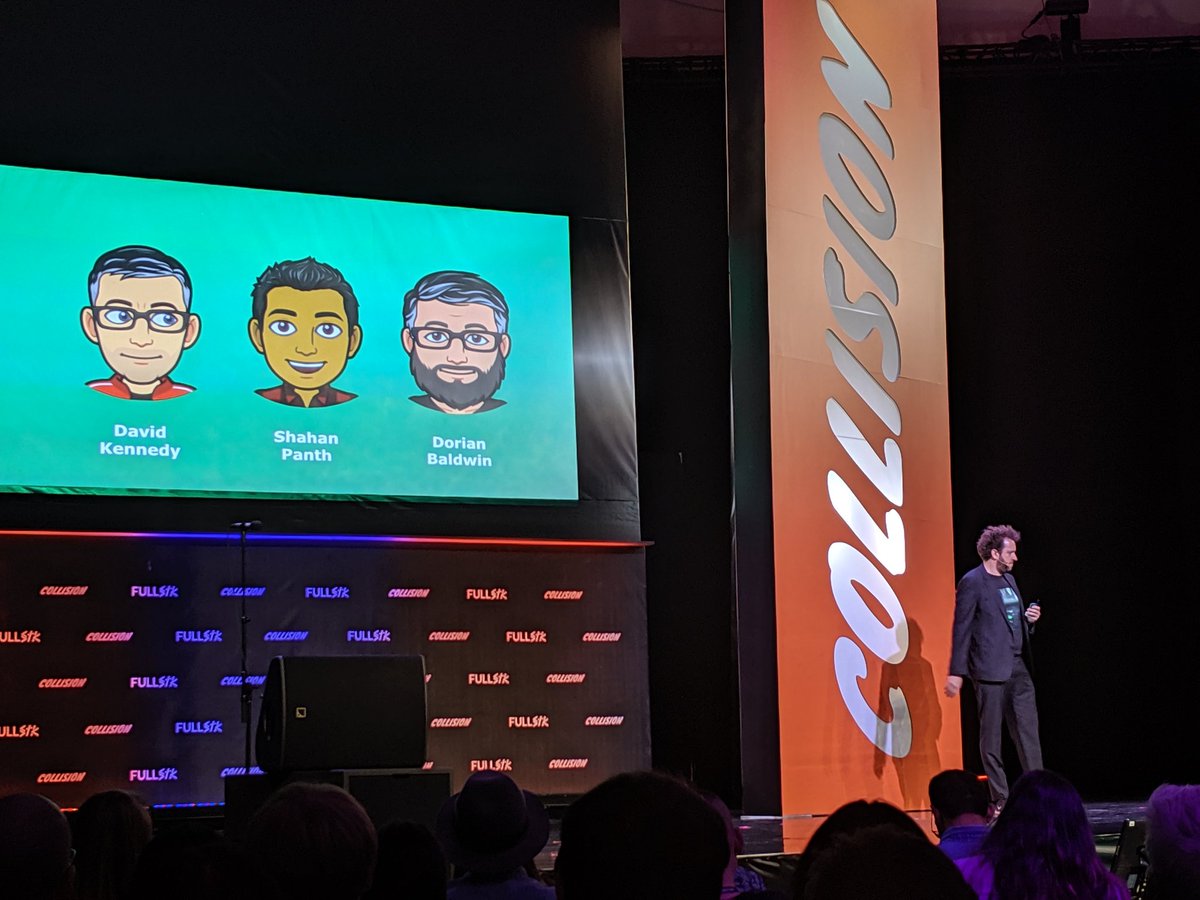 betterworth's tweet photo. At the #FullSTK area for the Untold @Bitmoji story wiyh CEO @BaBlackstock - Created in #TORONTO by old Maple Leaf Gardens #CollisionConf @CollisionHQ https://t.co/WI04Sp6BVL
