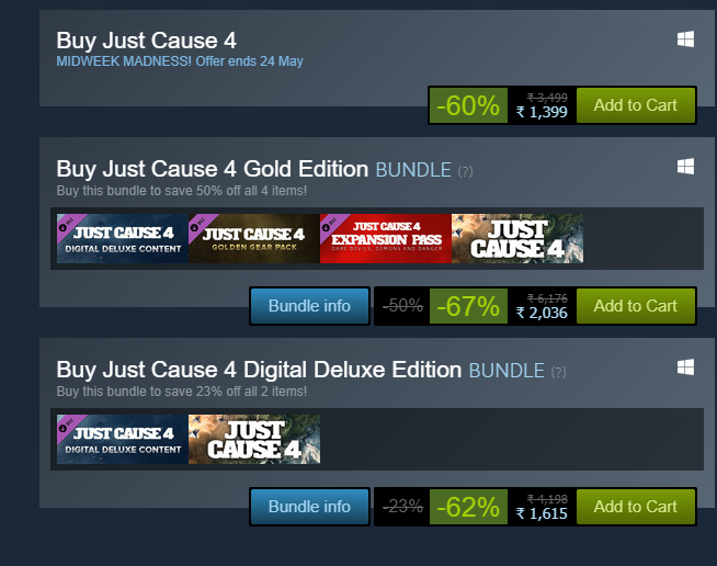 ReelsTechnology's tweet photo. Just Cause 4 is also on Sale 
https://t.co/Un5SF169uk

#Justcause4 @justcause #SteamDeals @steam_games https://t.co/jflLAHFGxV
