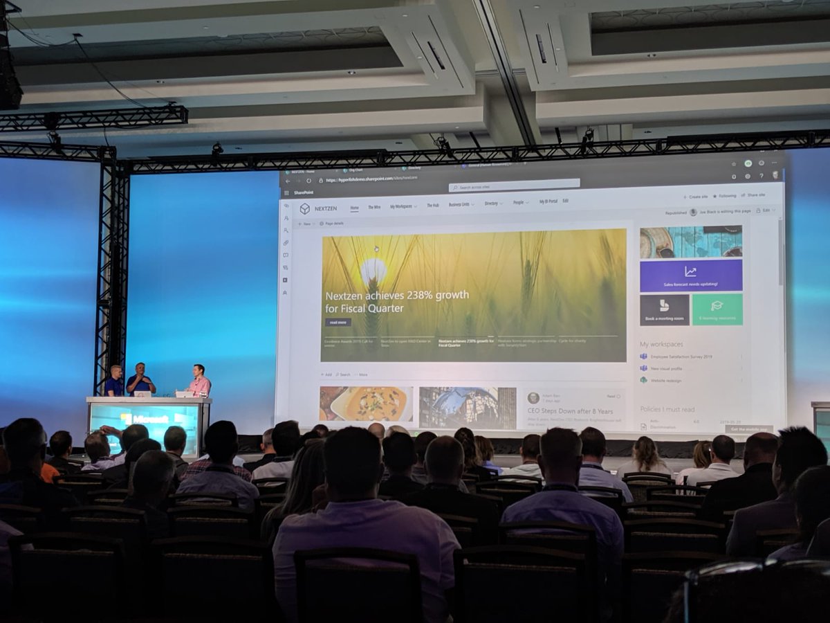 livetiles's tweet image. Lots of excitement at #SPC19! @c_f_johnson from @Hyperfish showing how you can enhance your #ModernSharePoint experience to meet unique business requirements and needs. Learn more here: ow.ly/ilqp30oN9Ac #LiveTiles #MakeItModern