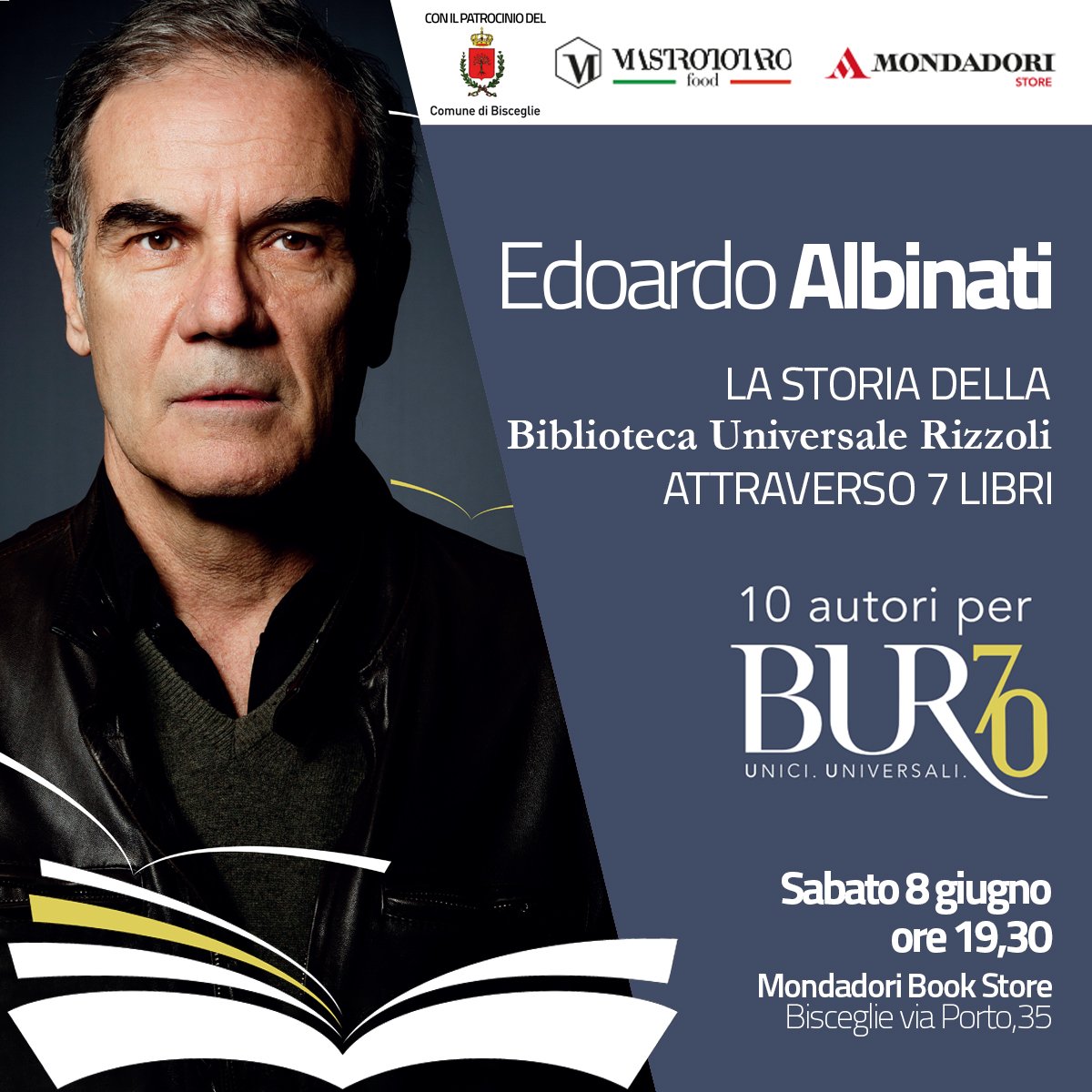 vecchiesegherie's tweet photo. Edoardo #Albinati alle Vecchie Segherie Mastrototaro per raccontarci il suo percorso attraverso i suoi libri preferiti della collana #Bur . Un evento da non perdere per gli amanti dei libri! @BUR_Rizzoli @ @RizzoliLibri #bur70 #libri #vecchiesegheriemastrototaro @MauroMast https://t.co/JJDQbQS8Jr