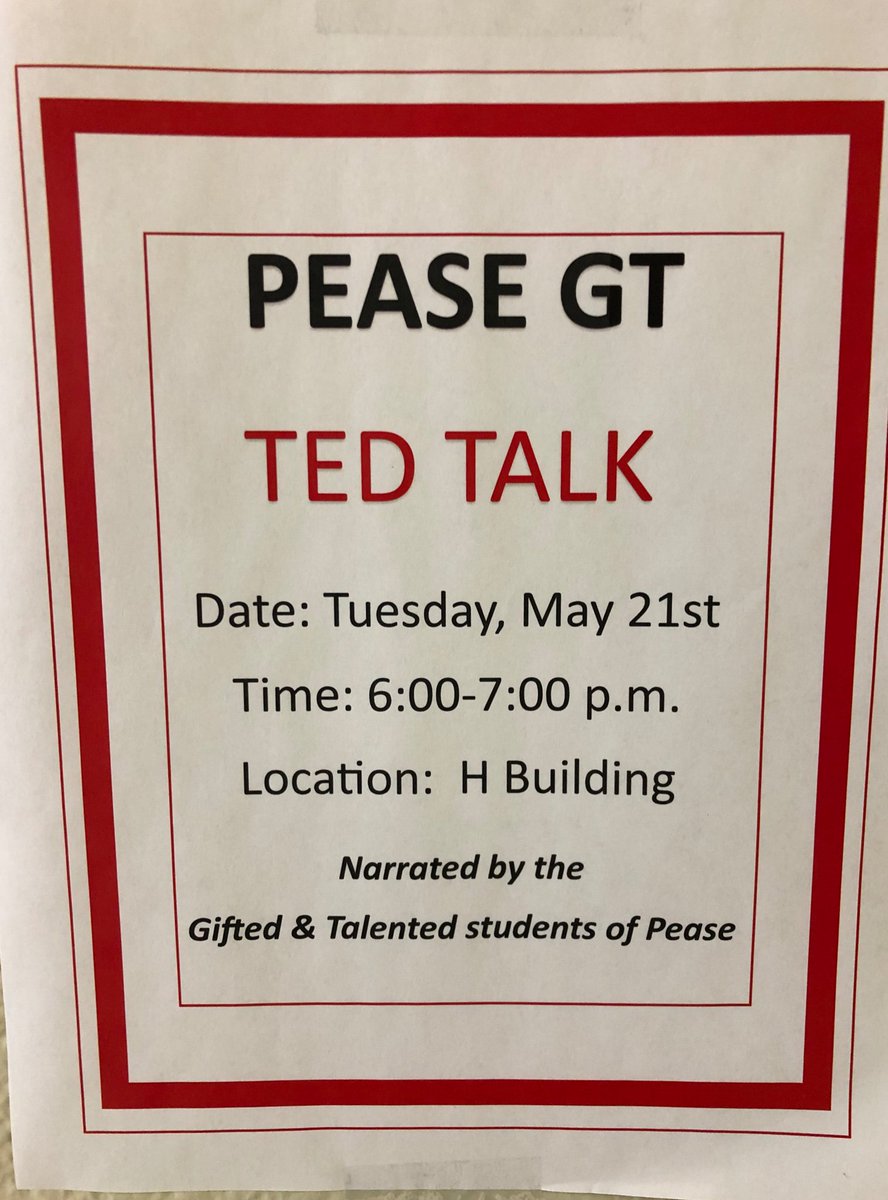 LurateTiffany's tweet photo. Check out the neat things happening on campus! #peaseinspired #peasemiddleschool #TEDTalk https://t.co/Xr6vc67sdn