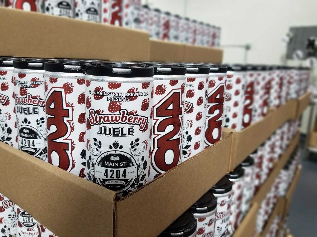 Fresh off the canning line...The Strawberry Juele.  New label, new can, great blonde ale made with real strawberries.  Check it out!