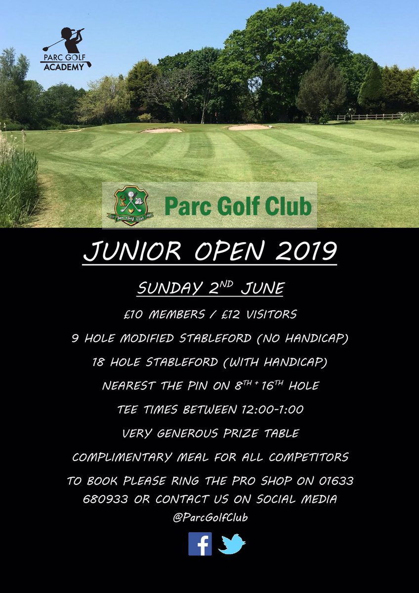 Juniors of all abilities are welcome to play in our first @ParcGolfClub junior open of the year on the 2nd of June! Please retweet to spread the word... #golf #juniorgolf #growgolf #junioropen #southwalesgolf