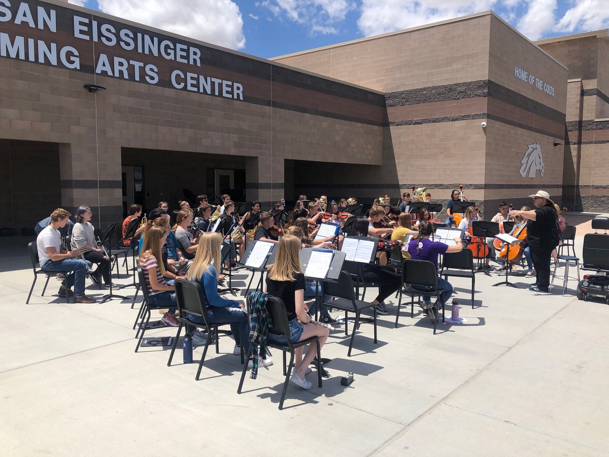 Woot! First full orchestra rehearsal for our first graduation. Great players in orchestra and band. Friday we add percussion! #coltpride ⁦<a href="/CasteelColtBand/">Casteel HS Bands</a>⁩
