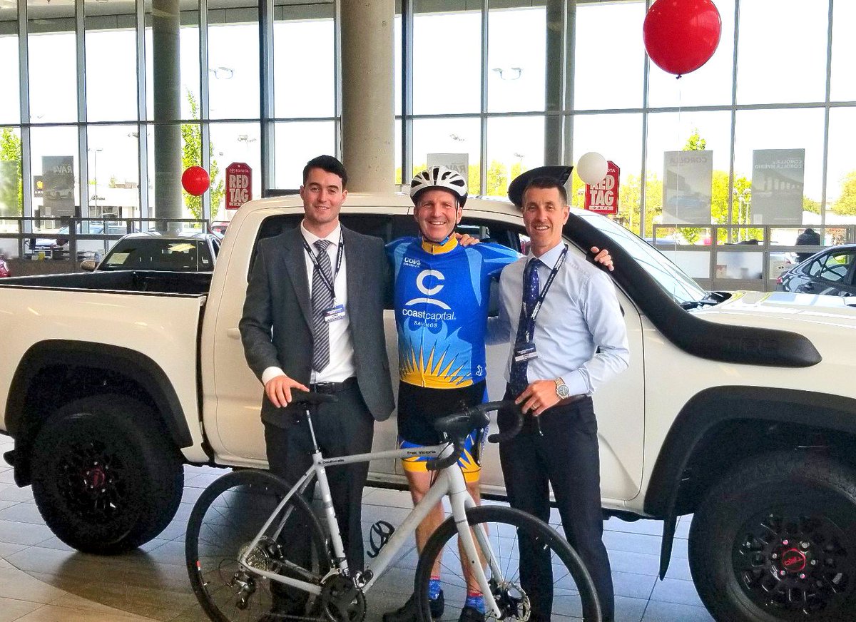 We're proud to sponsor Jim Pattison Toyota customer Simon Douthwaite in the Cops for Cancer 2019 Tour De Rock! Simon will be raising money for pediatric cancer research by riding over 1,000 km. We wish him the best of luck and thank him for his commitment to the cause.