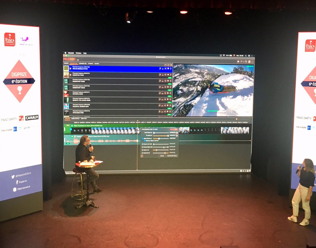 DataFeel's tweet photo. L’#IA pour augmenter les compositeurs @MuzeekInc le Cloud Music Generation Platform @andremanou @sophie_ziessel Pour générer des vidéo avec des créations musicales @digiprizeESSCA #Digiprize https://t.co/qxuiMCRXQQ