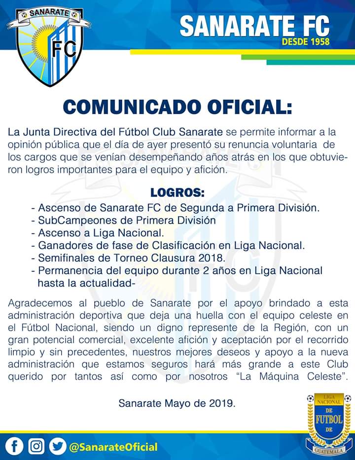 COMUNICADO OFICIAL

¡Gracias afición "Jugador #12" por apoyarnos durante estos años al frente de este Gran Equipo nuestra querida MÁQUINA CELESTE, todo lo que logramos fue gracias a apoyo de todos ustedes, jugadores, patrocinadores y colaboradores!
#CelestesXsiempre