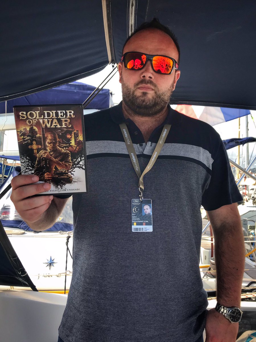 auxthemovie's tweet photo. Thanks to our North American distributor @IndieCanEnt and @uncorkdent who came to Cannes armed with some copies of the Soldier of War DVD for us. https://t.co/Bxeuw070on