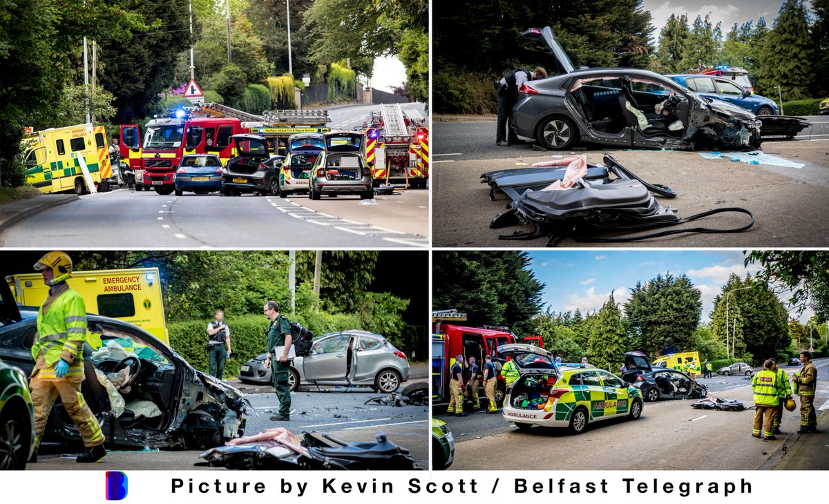 Kevin Scott (@kscott_94) on Twitter photo This is the scene of tonights crash on the A2 Holywood to Bangor road; where at least two people have been cut free from their cars. The road remains closed in both directions - <a href="/BelTel/">Belfast Telegraph</a> This is the scene of tonights crash on the A2 Holywood to Bangor road; where at least two people have been cut free from their cars. The road remains closed in both directions - <a href="/BelTel/">Belfast Telegraph</a>
