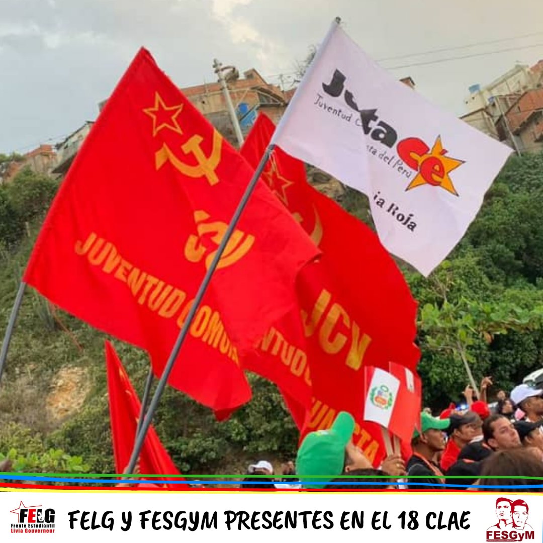 Jotaceve1947's tweet photo. #18CLAE | 📌 Durante el primer día nuestros delegados del #FELG y #FESGYM participaron en la marcha de apertura, realizada en el estado Vargas
.
.
LIVIA, CON TU MEMORIA VENECEREMOS!
.
.
#estudiantes #fotodeldia #18clae #oclae #JCV #pcv https://t.co/je1pfC81ni
