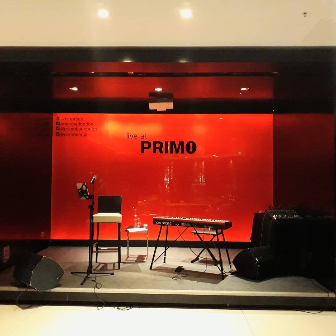 mpoadmusic's tweet photo. A few pics from last night's lounge gig at @PrimoBarLondon with @vocalfreaknat 📷 Fantastic venue for a chilled out set 🎵
#mirandaandpoad #waterloo #parkplaza #primobar #lounge #loungemusic #aintnosunshine #signedsealeddelivered #happy https://t.co/wqD10EdHst