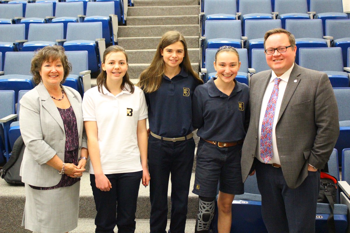 _BryanMay's tweet photo. At St. Benedict Catholic School this morning with Mayor @Kathryn_McGarry. We had a great discussion on how different levels of government work and how important it is to work together.

Thank you to St. Benedict's for inviting us and for your thoughtful questions. https://t.co/XM0LeNAphV