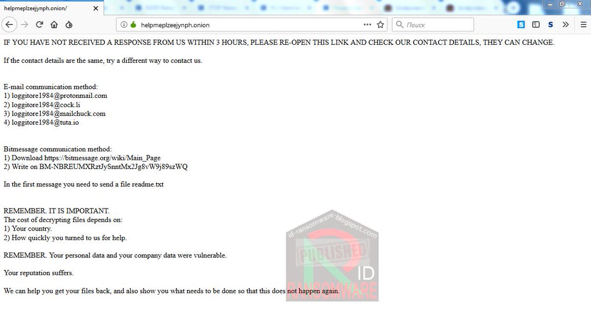 Amigo_A_'s tweet photo. New variant of #B2DR #Ransomware
https://t.co/ILdBKhN7Yj
Extension: .ke3q
Compound ext.: .open_readme.txt.ke3q
Note: Readme.txt
Email: loggitore1984@protonmail.com loggitore1984@cock.li loggitore1984@mailchuck.com loggitore1984@tuta.io
BM-NBagPL1pc8yKDocYNB95XJArzuV19GzS + others https://t.co/jDwkgcmSRU