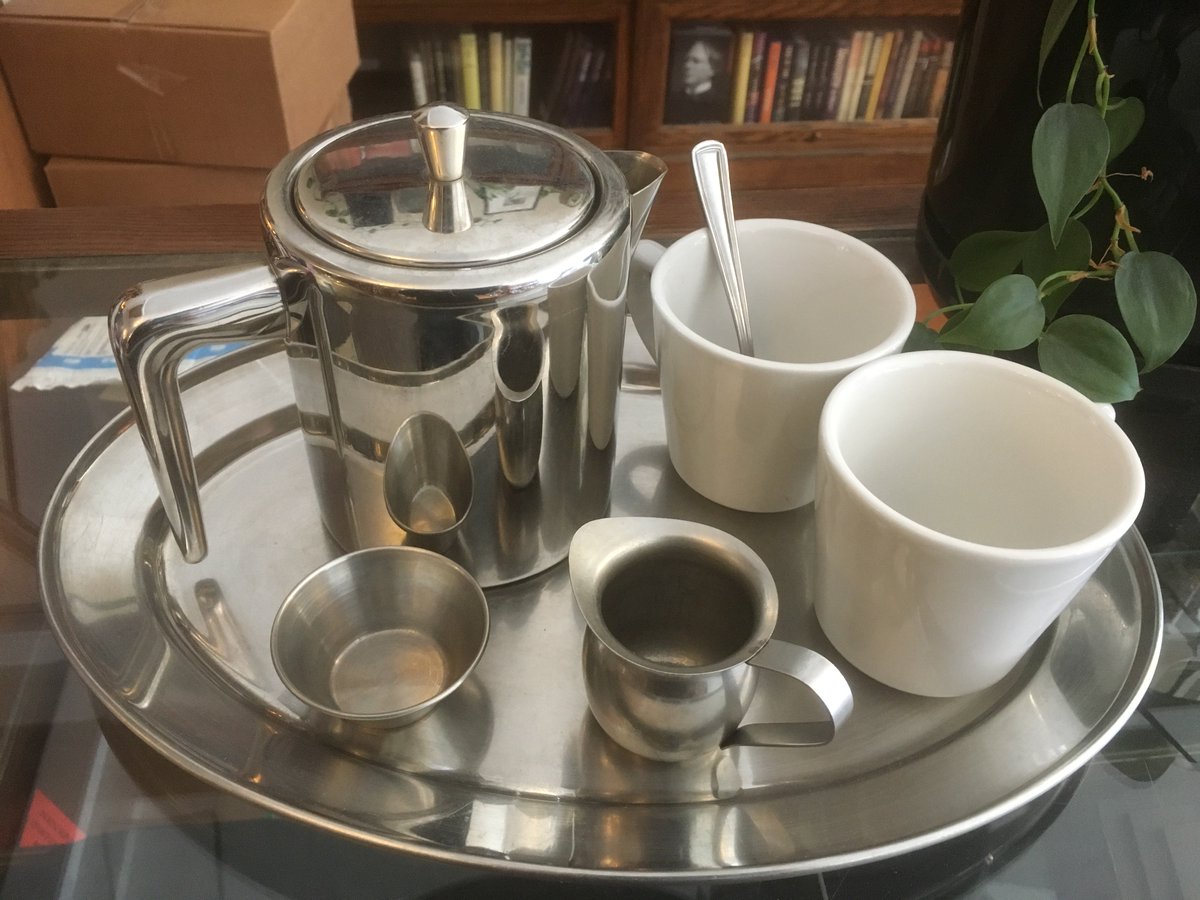 borderlands_sf's tweet photo. Borderlands Cafe (JUST THE CAFE, NOT THE BOOKSTORE!) is permanently closed, but you can take home a little piece of San Francisco history to remember it! Tables, chairs, kitchen equipment, spare bookshelves, tea pots &amp; sets, mugs &amp; other marvelous odds &amp; ends for sale. https://t.co/hde7Zl0G1Q