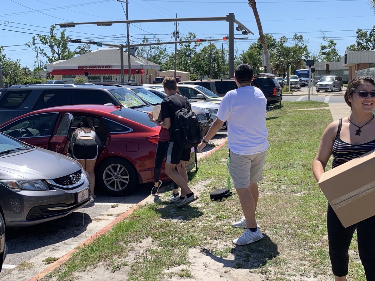 We are so grateful to <a href="/booksamillion/">Books-A-Million</a> Panama City for this donation of $10,000 worth of books for our classrooms. Our Bay High leadership kids are taking the lead on unloading and distributing them to classrooms in need. #HurricaneHeroes