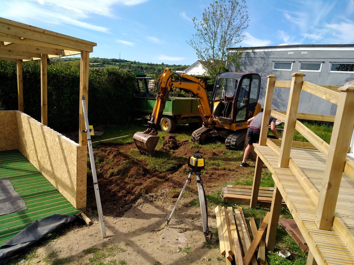 NanstallonSch's tweet photo. New Early Years outdoor classroom is really taking shape. New sand and water area being prepared for building. #NoLimitOnLearning https://t.co/BhiNfTE5dh