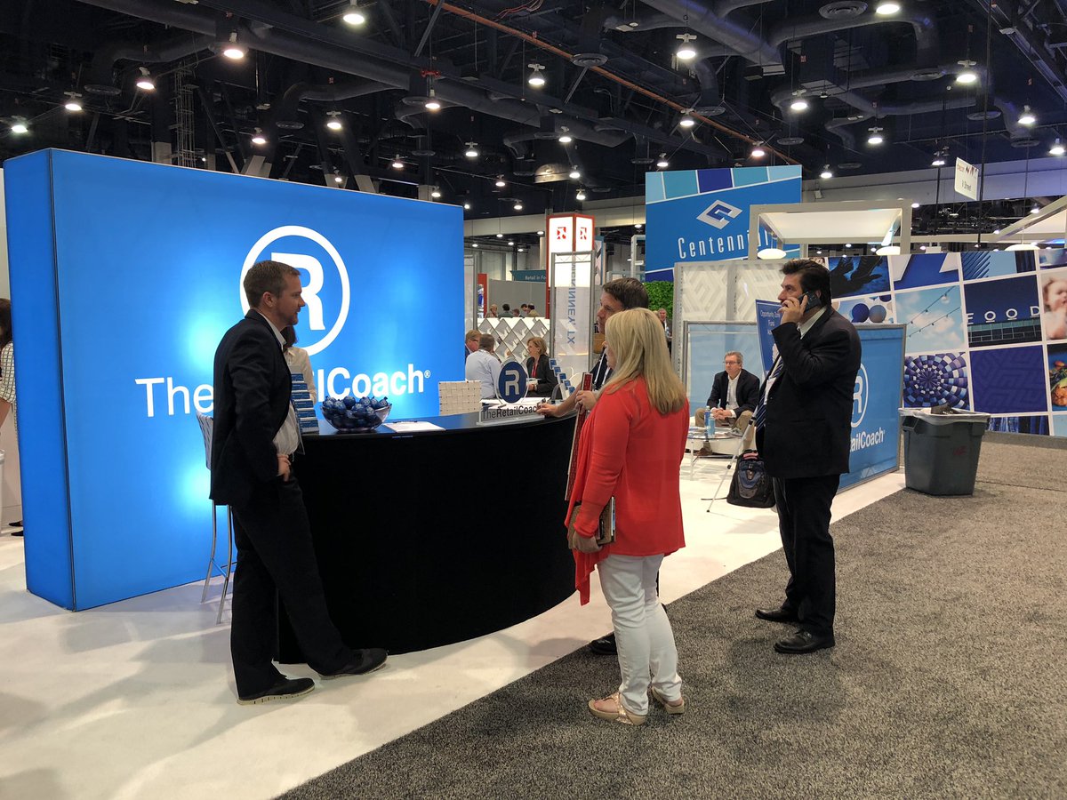 Great traffic at the booth (N2028U) today #ICSCRECon. Stop by and let us help coach you through your #retaildevelopment journey.