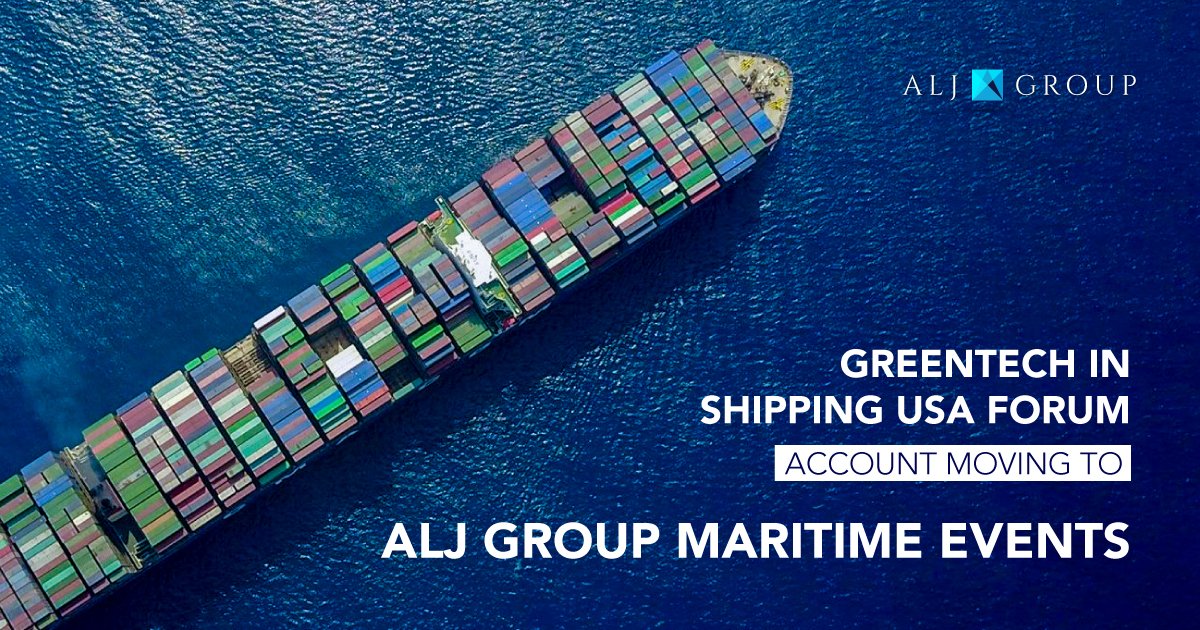 📣Attention,  dear followers, WE ARE MOVING! 🛳️

From now on all the information about Greentech in Shipping USA Forum will be announced in the new account! In order to stay tuned with this forum updates, follow @ALJMaritime account. 👈

See you there! 👋