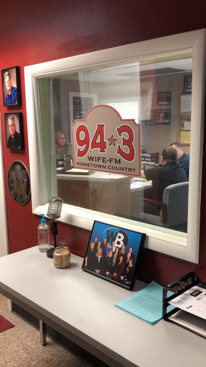 Heading over to the WIFE radio station for a quick interview! Stay tuned for when we will be on the air. #rushvilleindiana #943WIFE