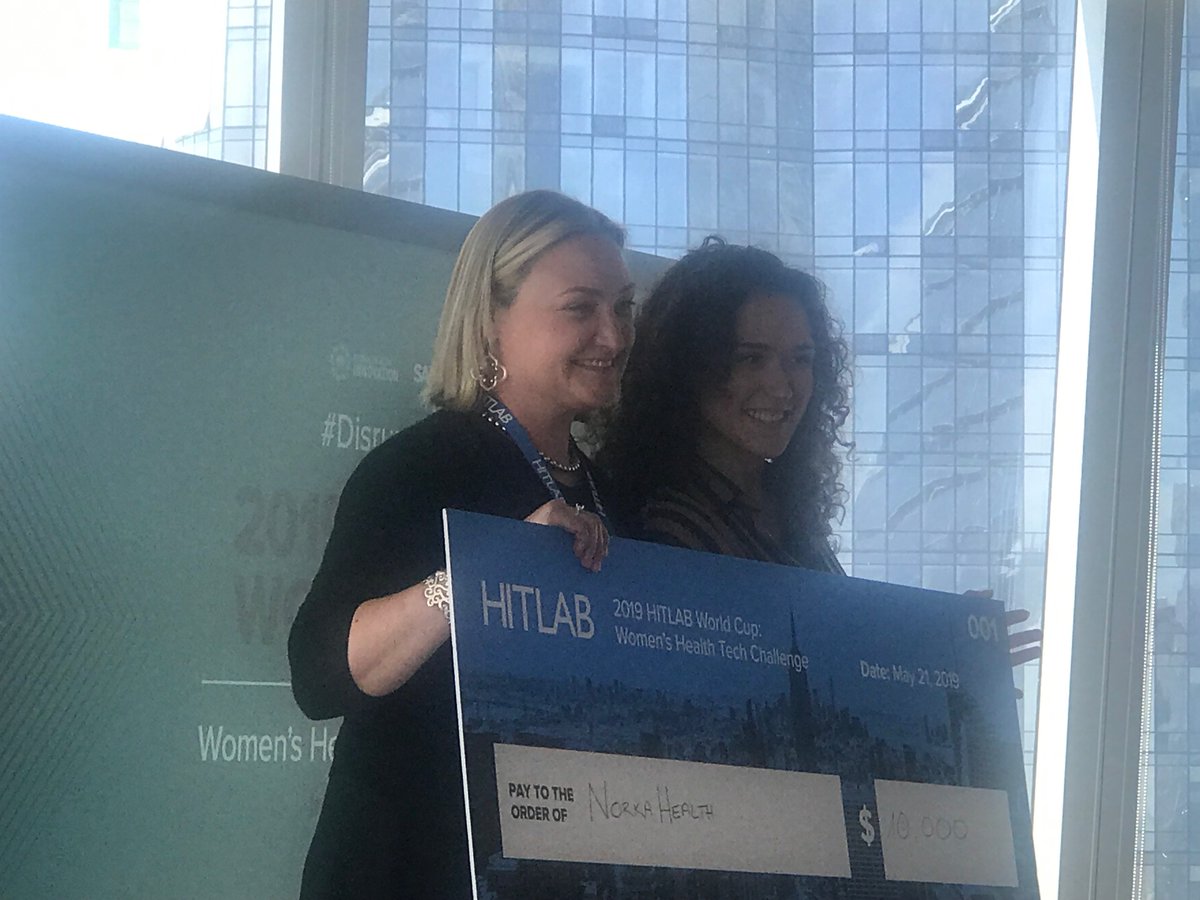 Congratulations to the 2019 HITLAB World Cup: Women’s Health Tech Challenge winner, <a href="/norkahealth/">norkahealth</a>! #womenshealth #innovation #Disrupt50B <a href="/HITLABnyc/">HITLAB</a>