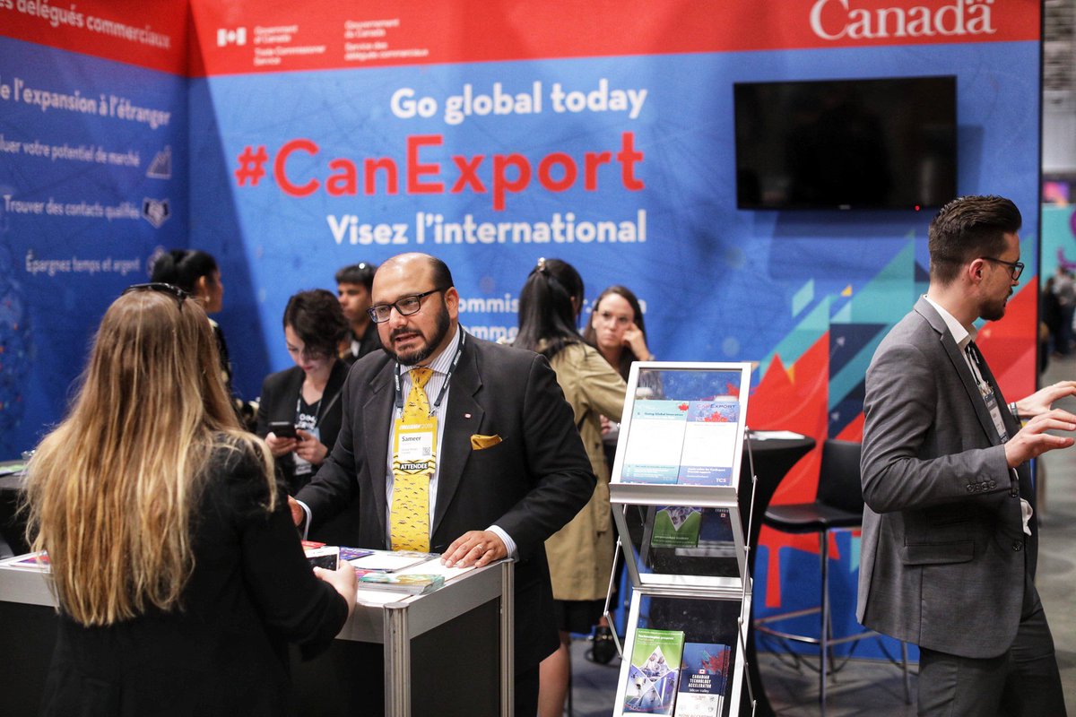 TCS_SDC's tweet photo. Busy day one at the TCS booth at #CollisionConf. Canadian #tech companies of all types discussed global opportunities with our trade commissioners from 20+ international markets! https://t.co/Y8VeckzCOu