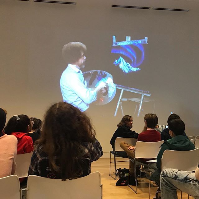 7th grade field trip to DePaul Art Museum. One highlight... original Bob Ross paintings. First gallery to ever show his work. Lots of super cool, contemporary artists- pushing boundaries and expressing ideas from marginalized people. finished the day with Bob Ross show. Grea…