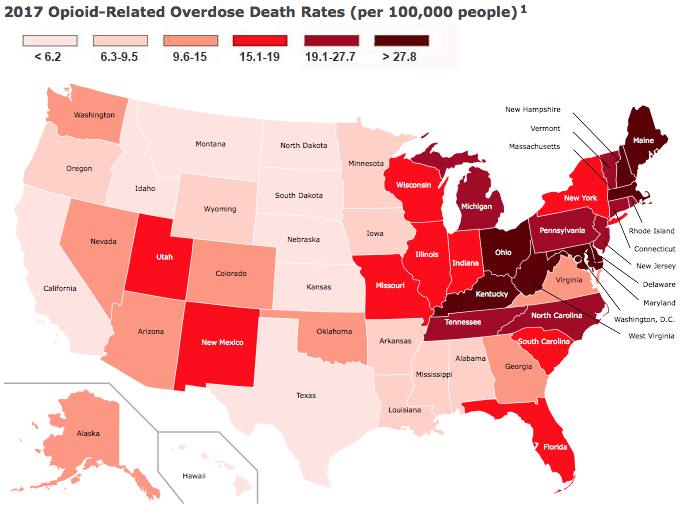NIDAnews's tweet photo. NIDA has state-by-state summaries on the #opioidcrisis. Know the statistics in your state and get connected to local resources.  https://t.co/2oh4Z6IQpu https://t.co/9Gnua44P1q