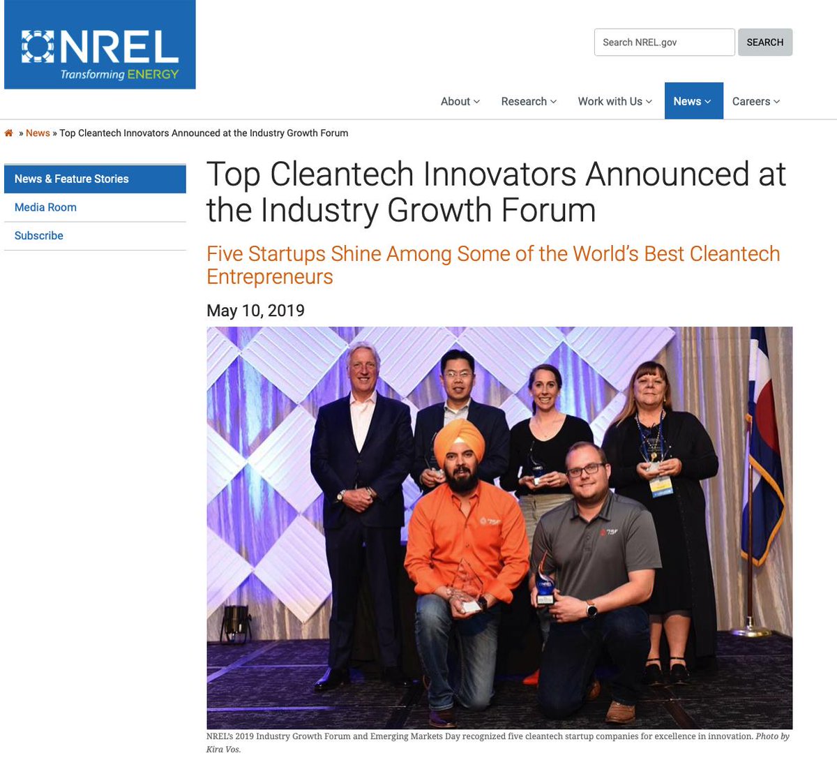 solpadenergy's tweet photo. Congratulations to SolPad CEO Terry Jester on being presented one of the World's Best Cleantech energy companies from NREL (National Renewable Energy Laboratories)

https://t.co/Mct07HgQK7 https://t.co/ShcXRtQCtQ