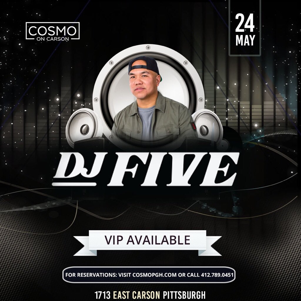cosmopgh's tweet photo. This Friday it’s going down with @djfive ! RSVP on our FB event page for free entry 🎉🙌🍾 #cosmopgh #cosmooncarson #pittsburgh #nightclub https://t.co/56fsxnqtab